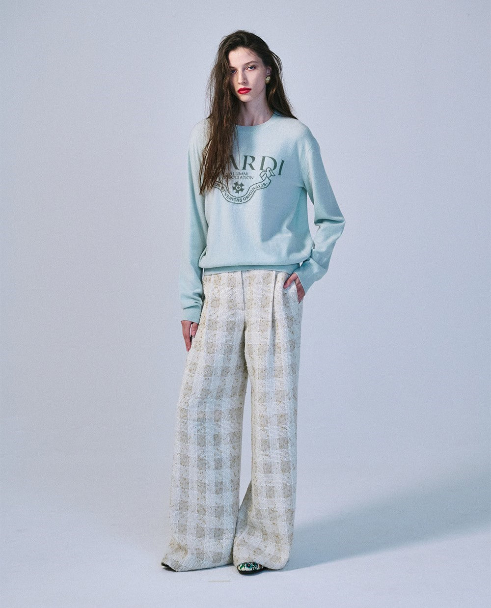 Mardi Mercredi โข Cashmere Crew Neck Alumni Classique (Mint Green)
