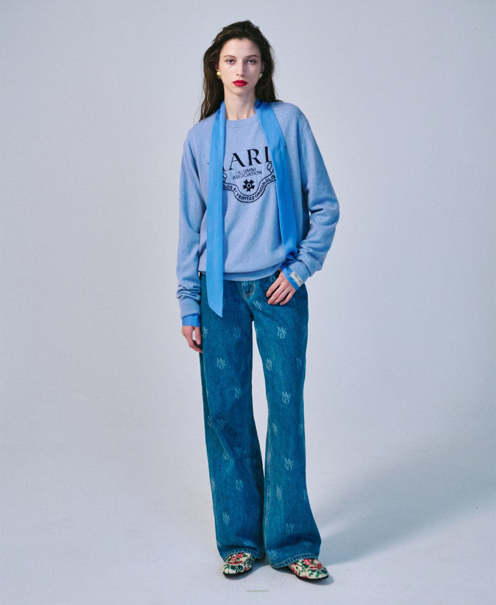 Mardi Mercredi โข Cashmere Crew Neck Alumni Classique (Sky Navy)