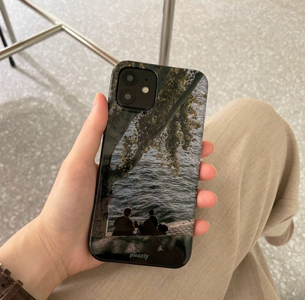 Pleazly Autumn River Hard Phone Case