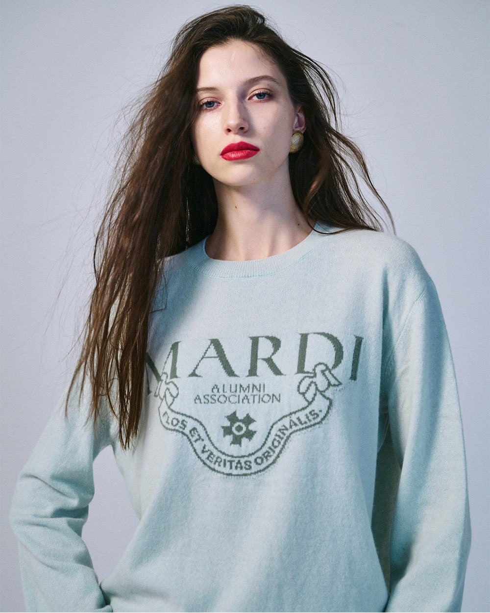 Mardi Mercredi โข Cashmere Crew Neck Alumni Classique (Mint Green)