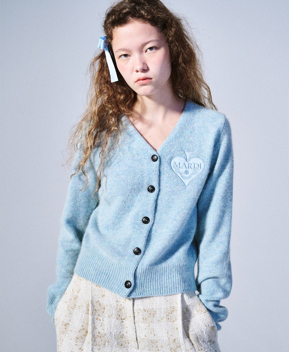 Mardi Mercredi โข Raccon Blended Cardigan V Neck Spade (Mint)