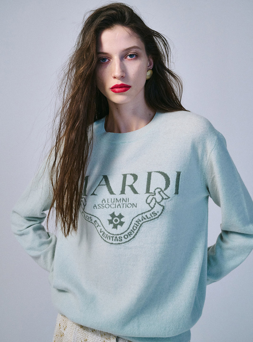Mardi Mercredi โข Cashmere Crew Neck Alumni Classique (Mint Green)