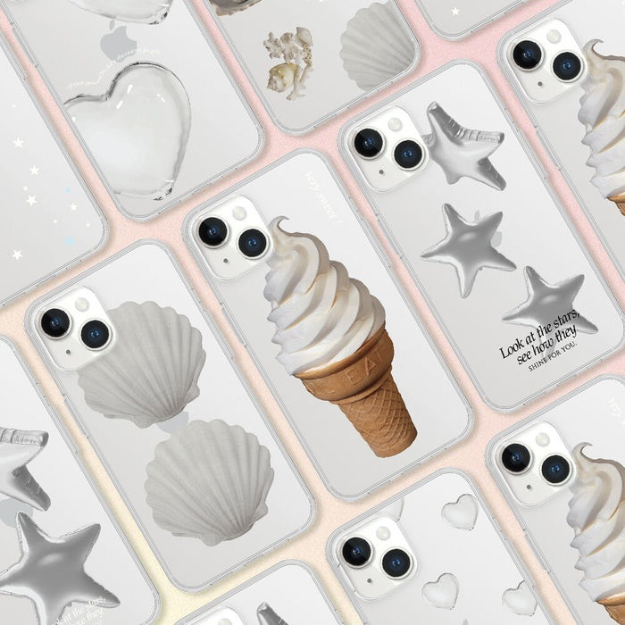 Mademoment Point Object Jelly Case (Vintage Shell Pattern)