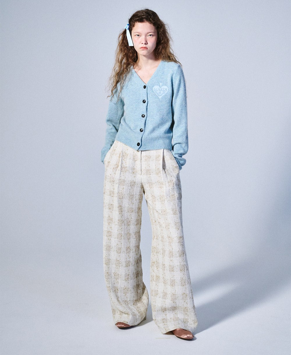 Mardi Mercredi โข Raccon Blended Cardigan V Neck Spade (Mint)