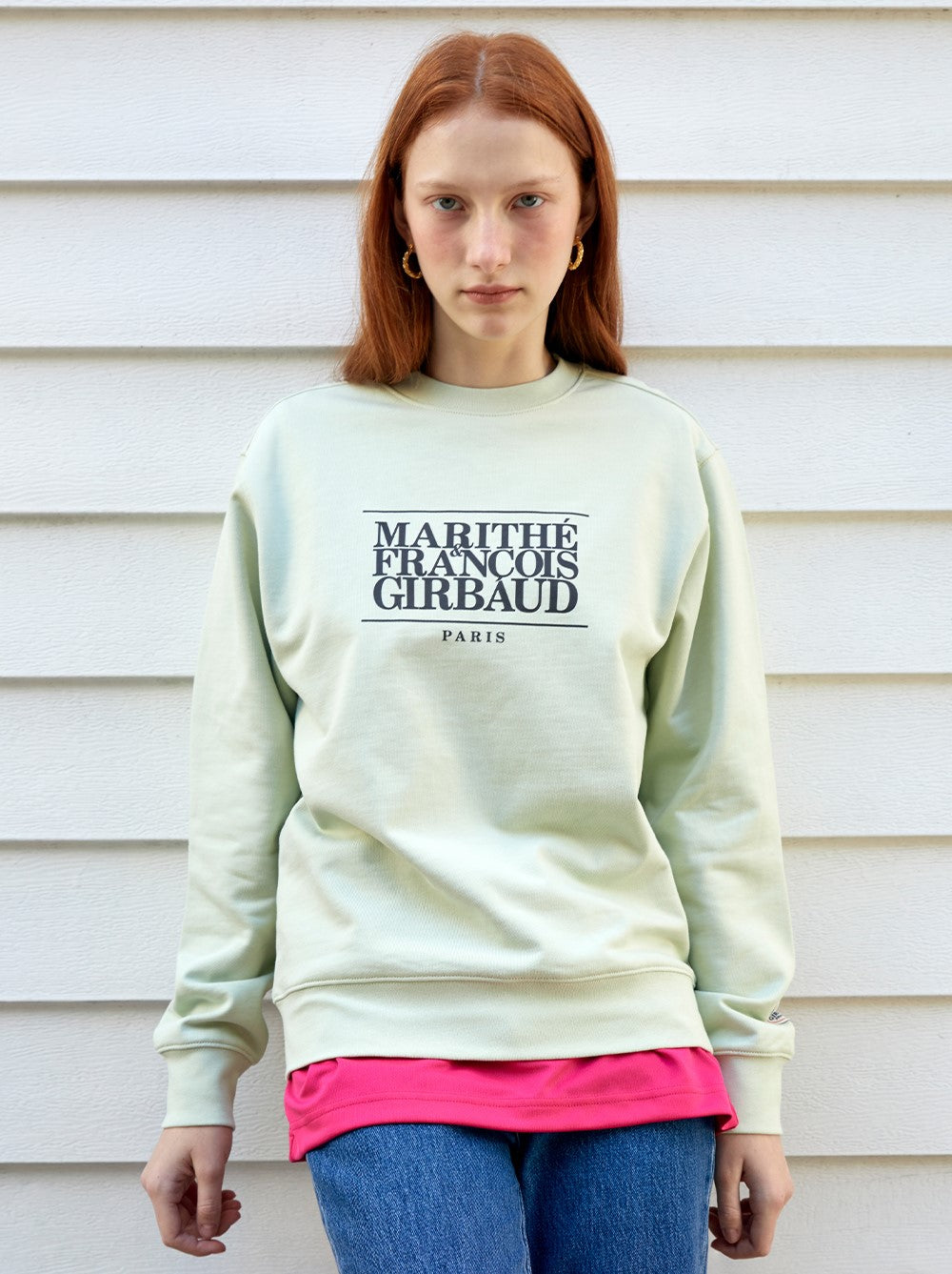 Marithe Francois Girbaud โข Classic Logo Sweatshirt (Light Green)