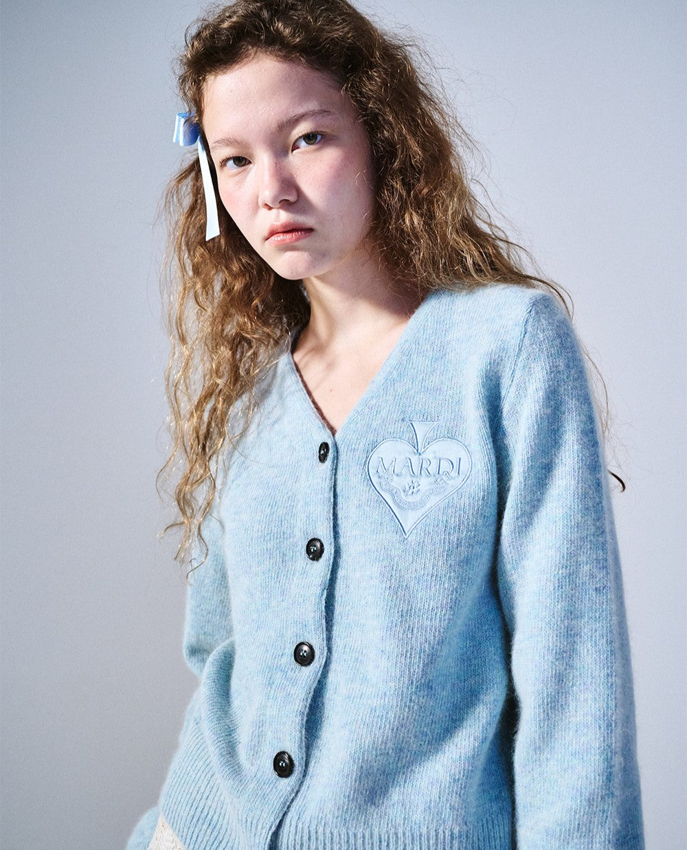 Mardi Mercredi โข Raccon Blended Cardigan V Neck Spade (Mint)
