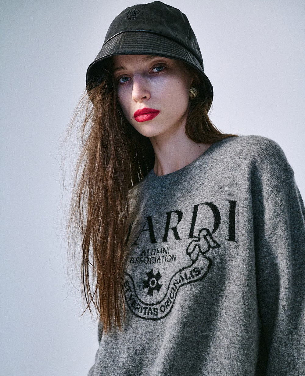 Mardi Mercredi โข Cashmere Crew Neck Alumni Classique (Grey Black)