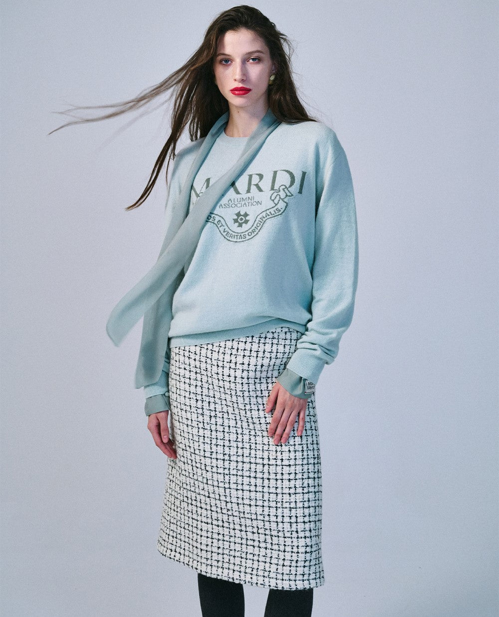 Mardi Mercredi โข Cashmere Crew Neck Alumni Classique (Mint Green)