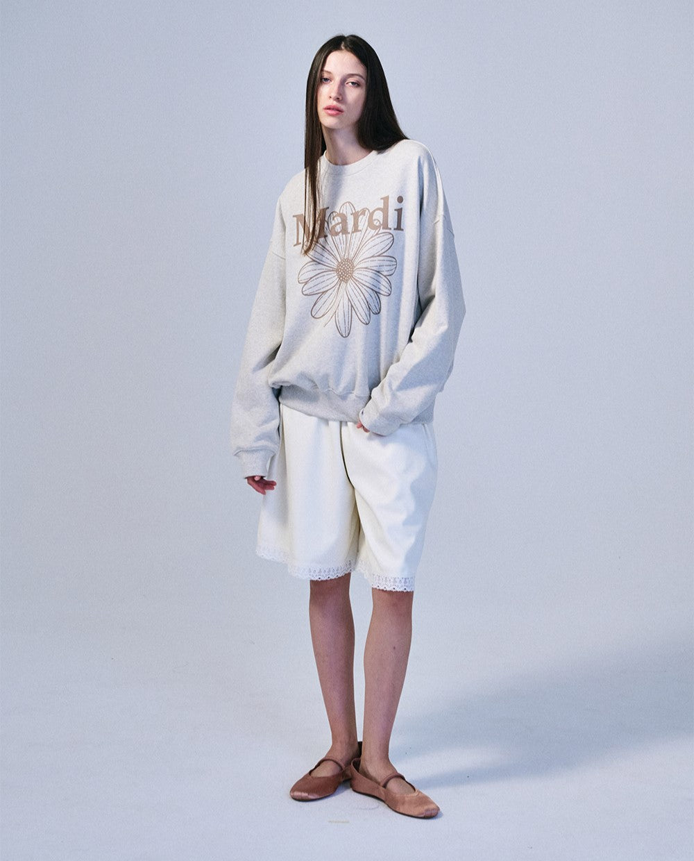 Mardi Mercredi • Sweatshirt FlowerMardi (Oatmeal Taupe)
