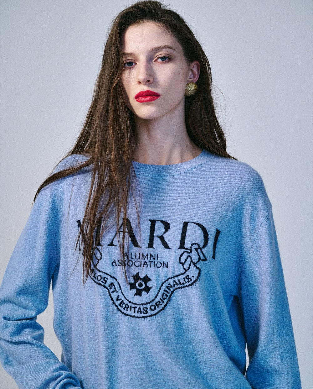 Mardi Mercredi โข Cashmere Crew Neck Alumni Classique (Sky Navy)