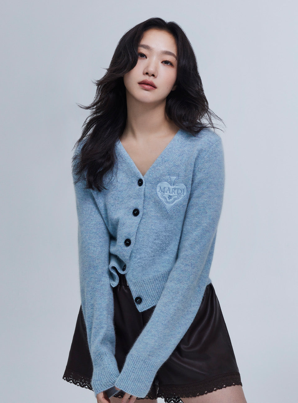 Mardi Mercredi โข Raccon Blended Cardigan V Neck Spade (Mint)