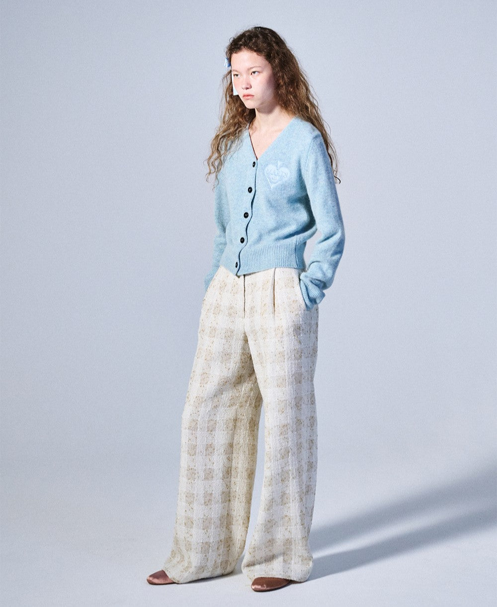 Mardi Mercredi โข Raccon Blended Cardigan V Neck Spade (Mint)