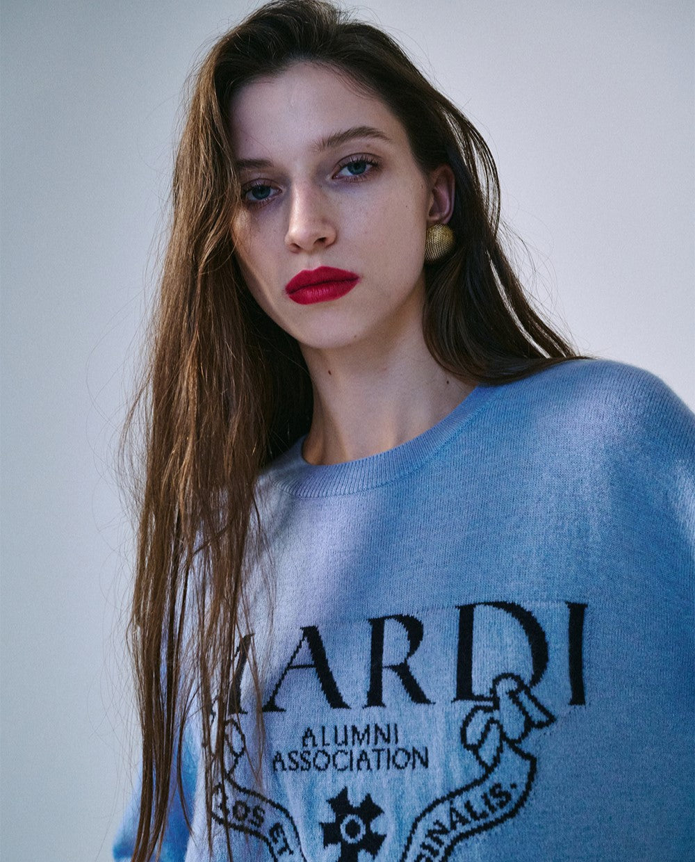 Mardi Mercredi โข Cashmere Crew Neck Alumni Classique (Sky Navy)