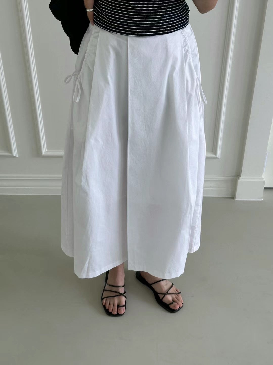 Ribbon Pockets Midi Skirt | Balletcore