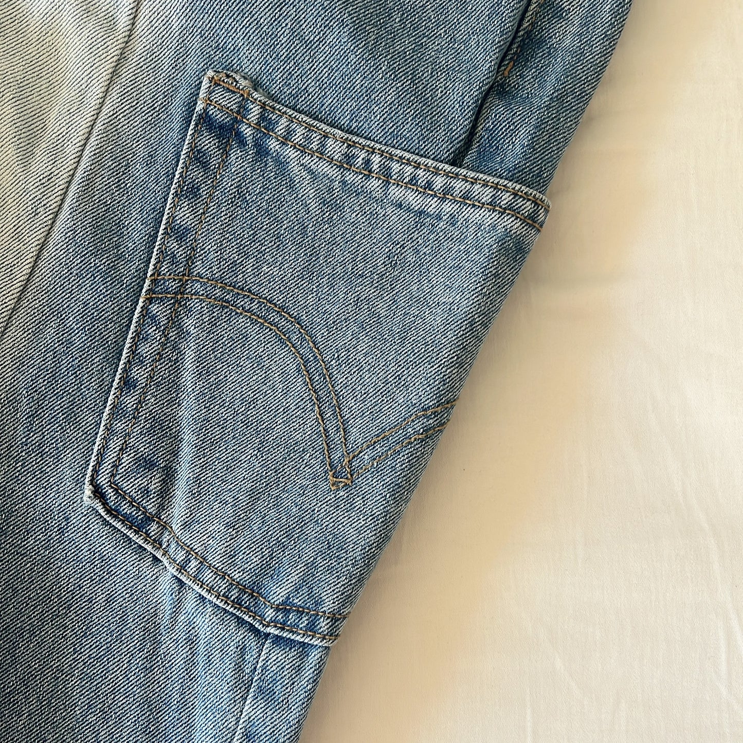 Patchwork Cargo Denim Pants | Loose Cut | Multi-Pockets