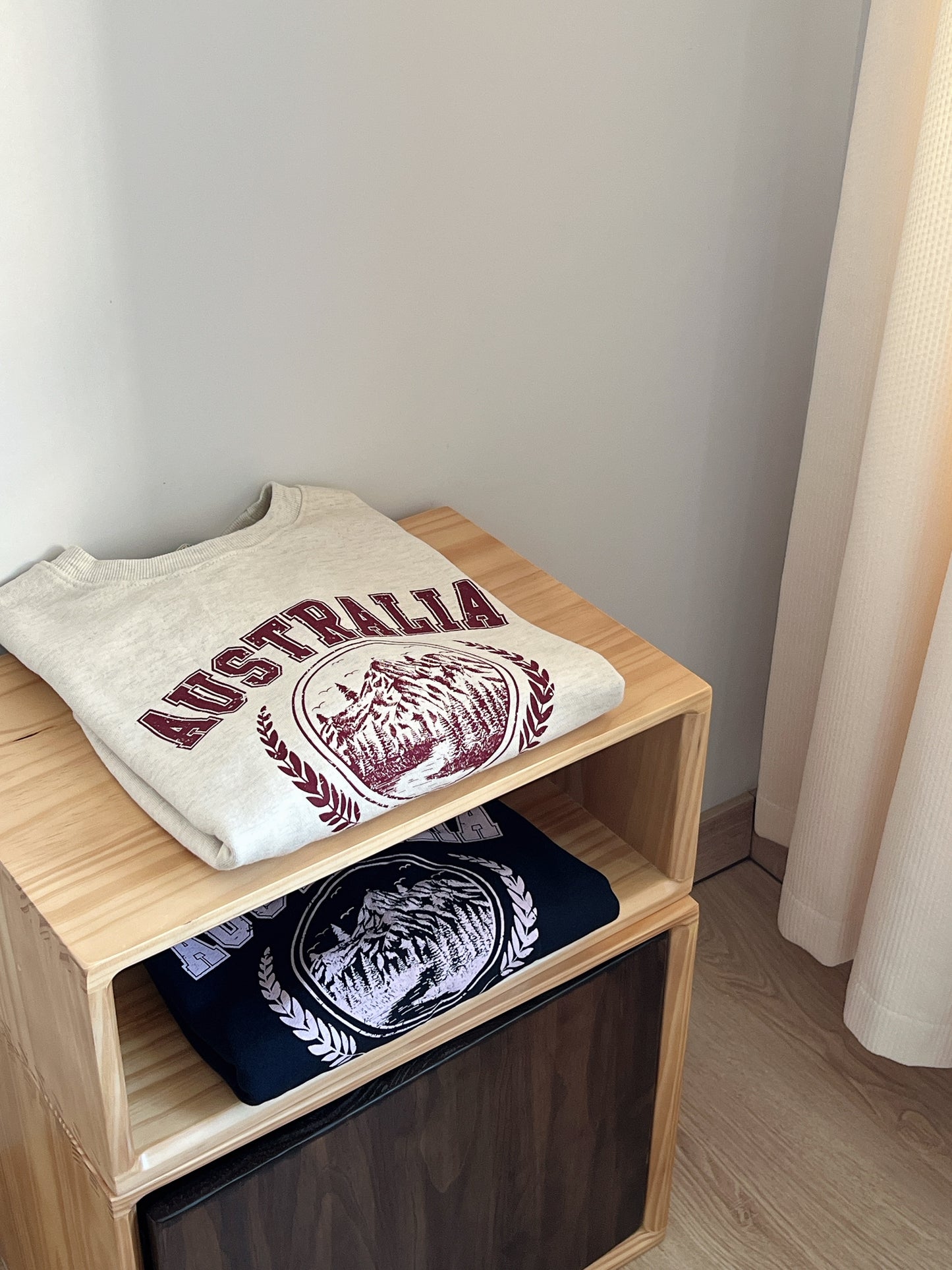 College Sweater | Balloon Sleeves | Vintage Print