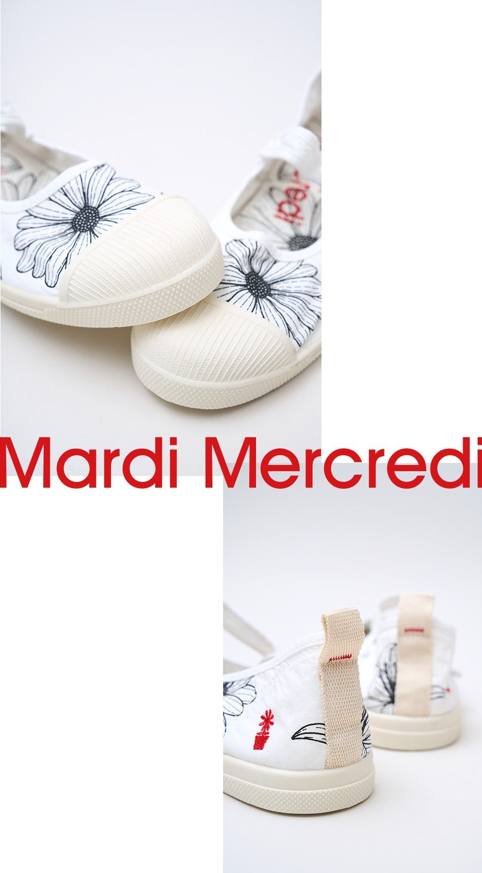 Mardi Mercredi • Legere Flower Mary Jane Sneakers