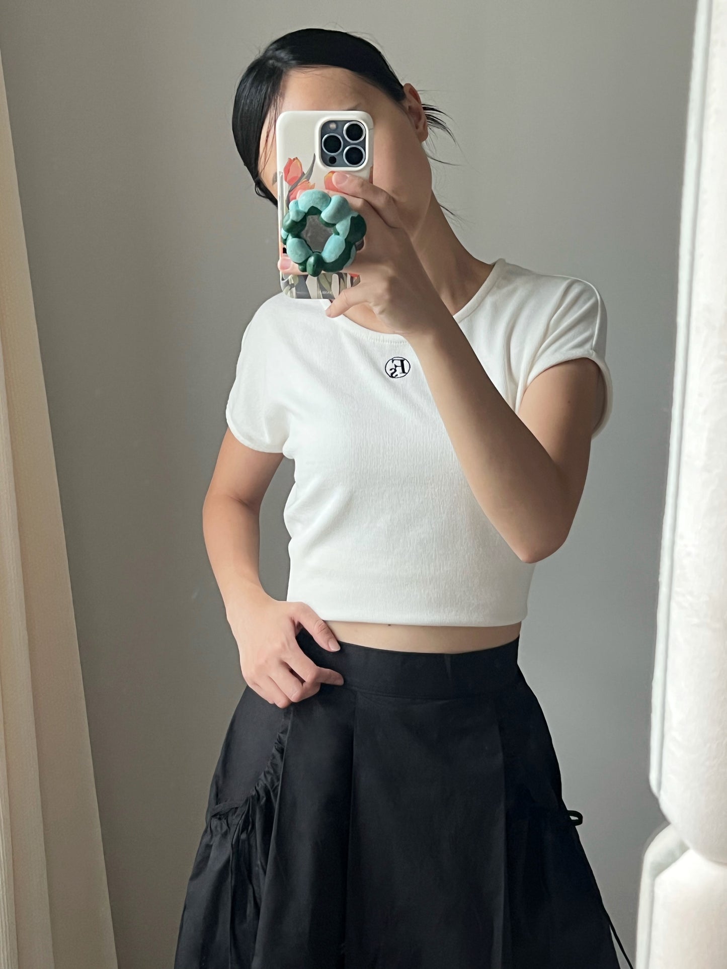 Ribbon Pockets Midi Skirt | Balletcore