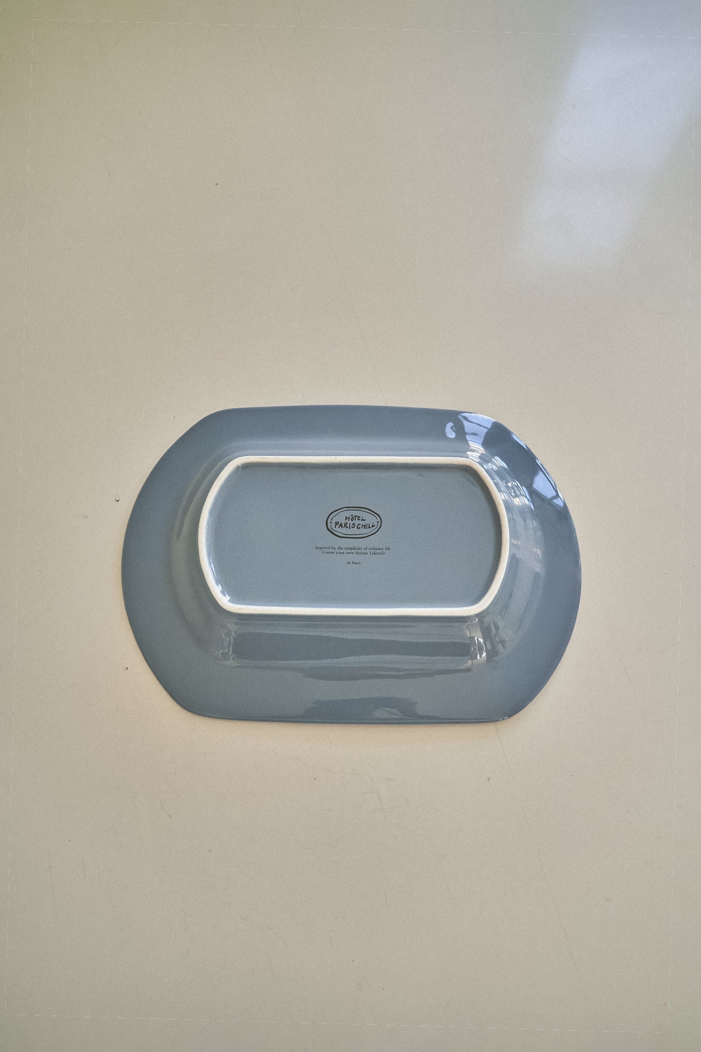 Hotel 827 Le Paradis Square Plate (Grey Blue)
