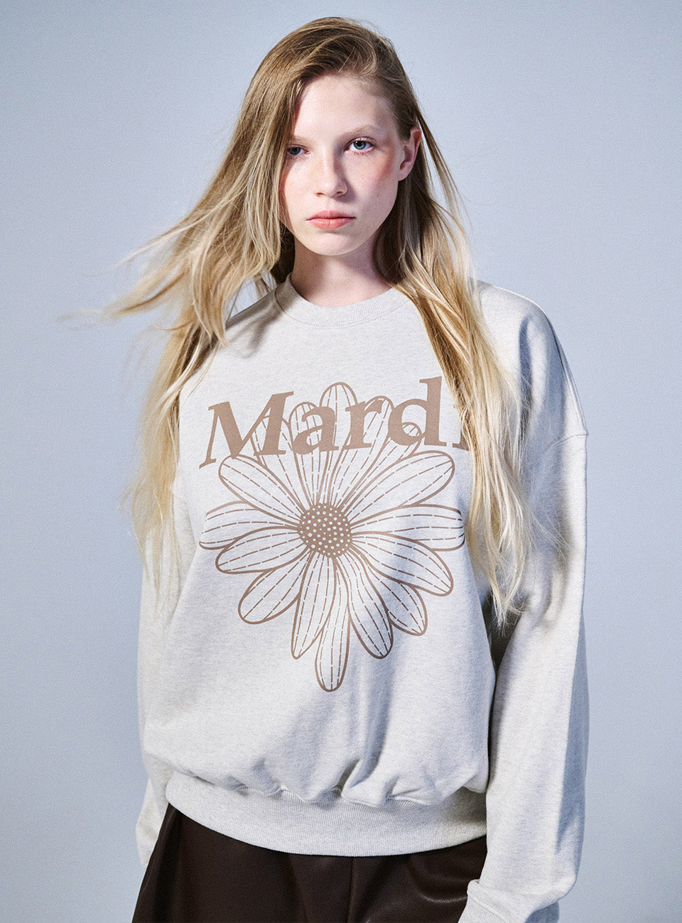 Mardi Mercredi • Sweatshirt FlowerMardi (Oatmeal Taupe) – Dear Sunday