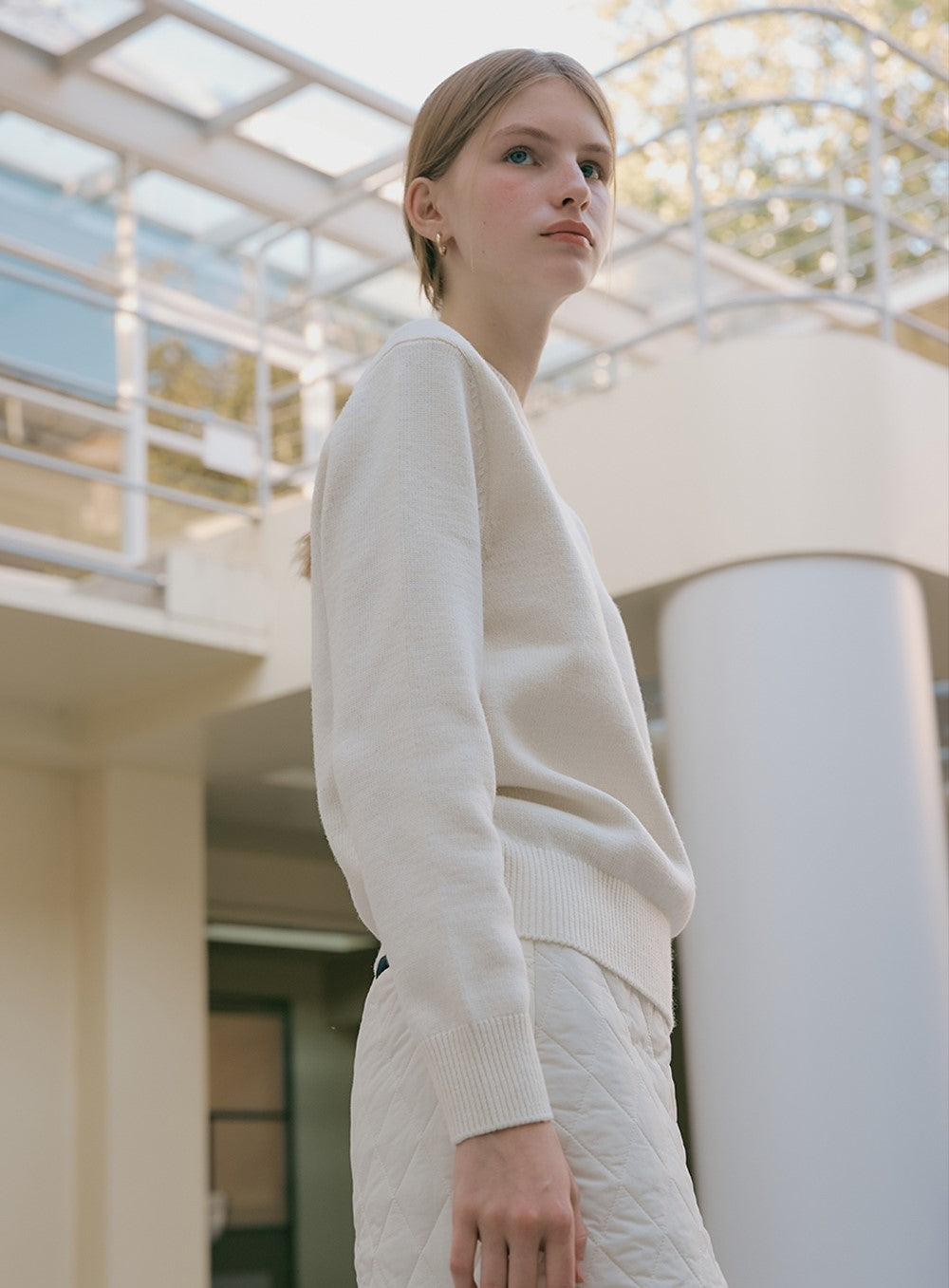 Marithe Francois Girbaud โข Mouvement Symbol Jacquard Knit (Ivory)