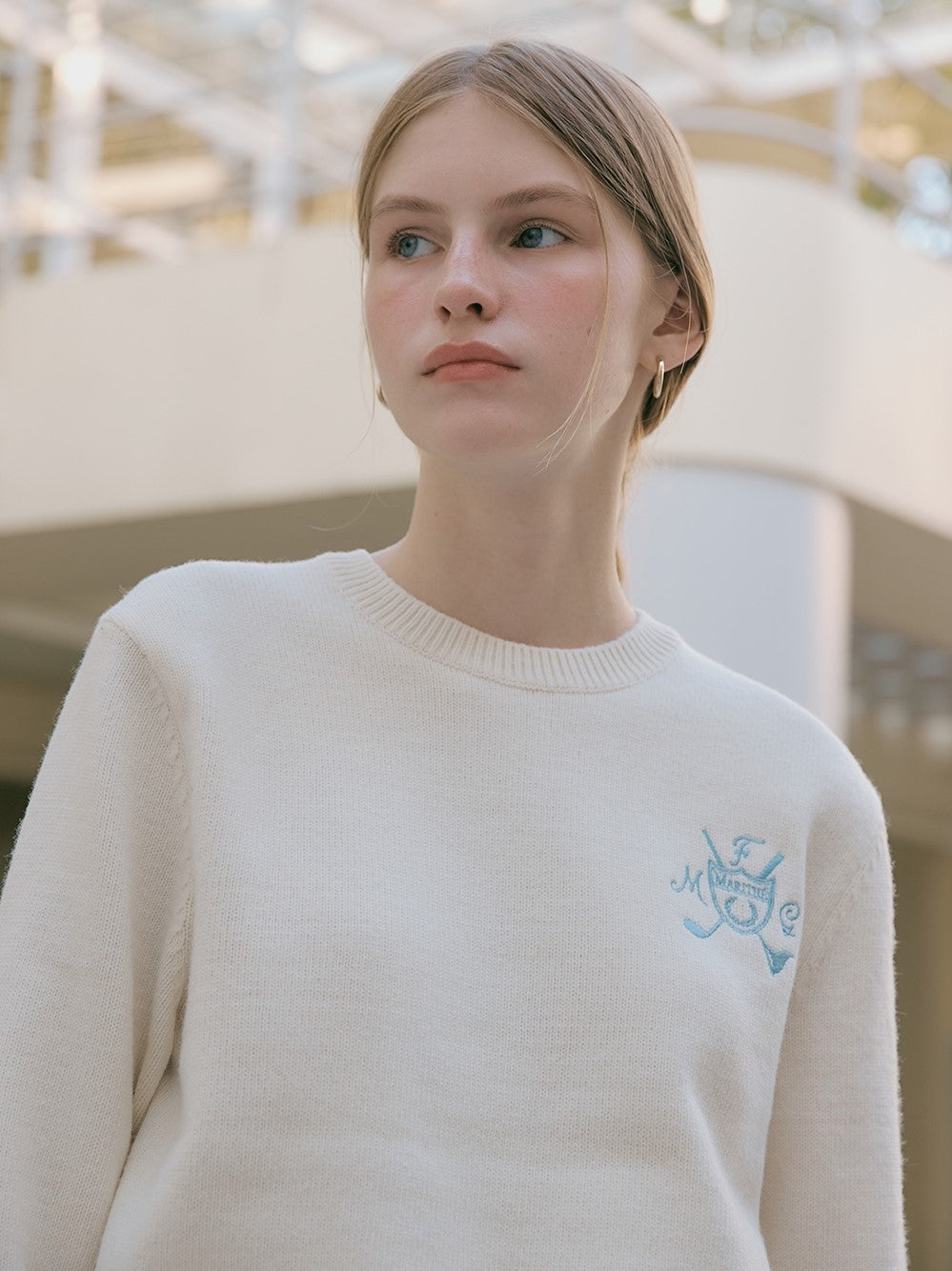 Marithe Francois Girbaud โข Mouvement Symbol Jacquard Knit (Ivory)