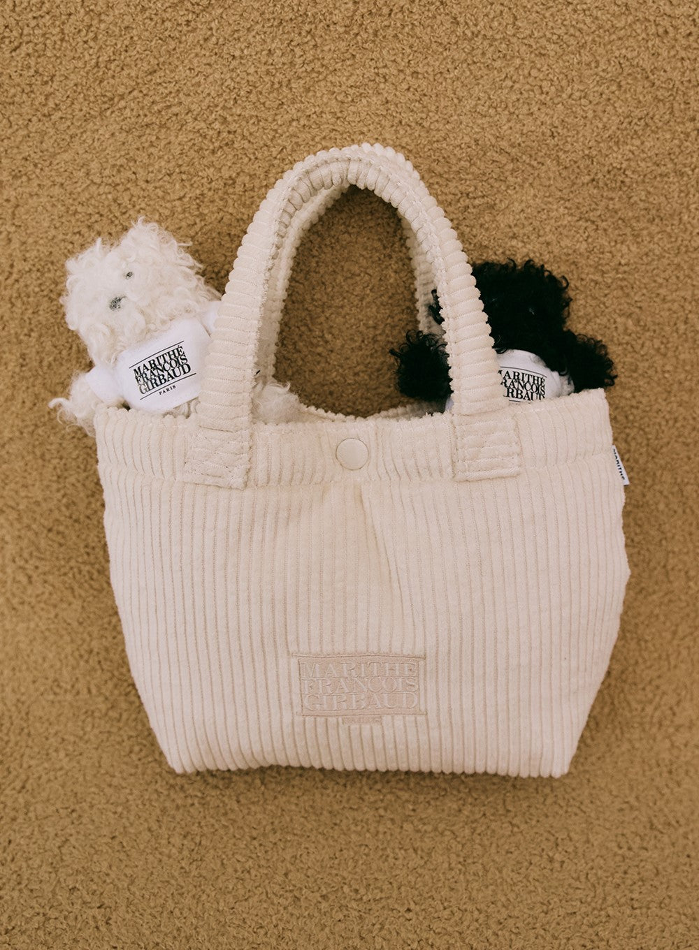Marithe Francois Girbaud โข Classic Logo Corduroy Mini Bag (Ivory)