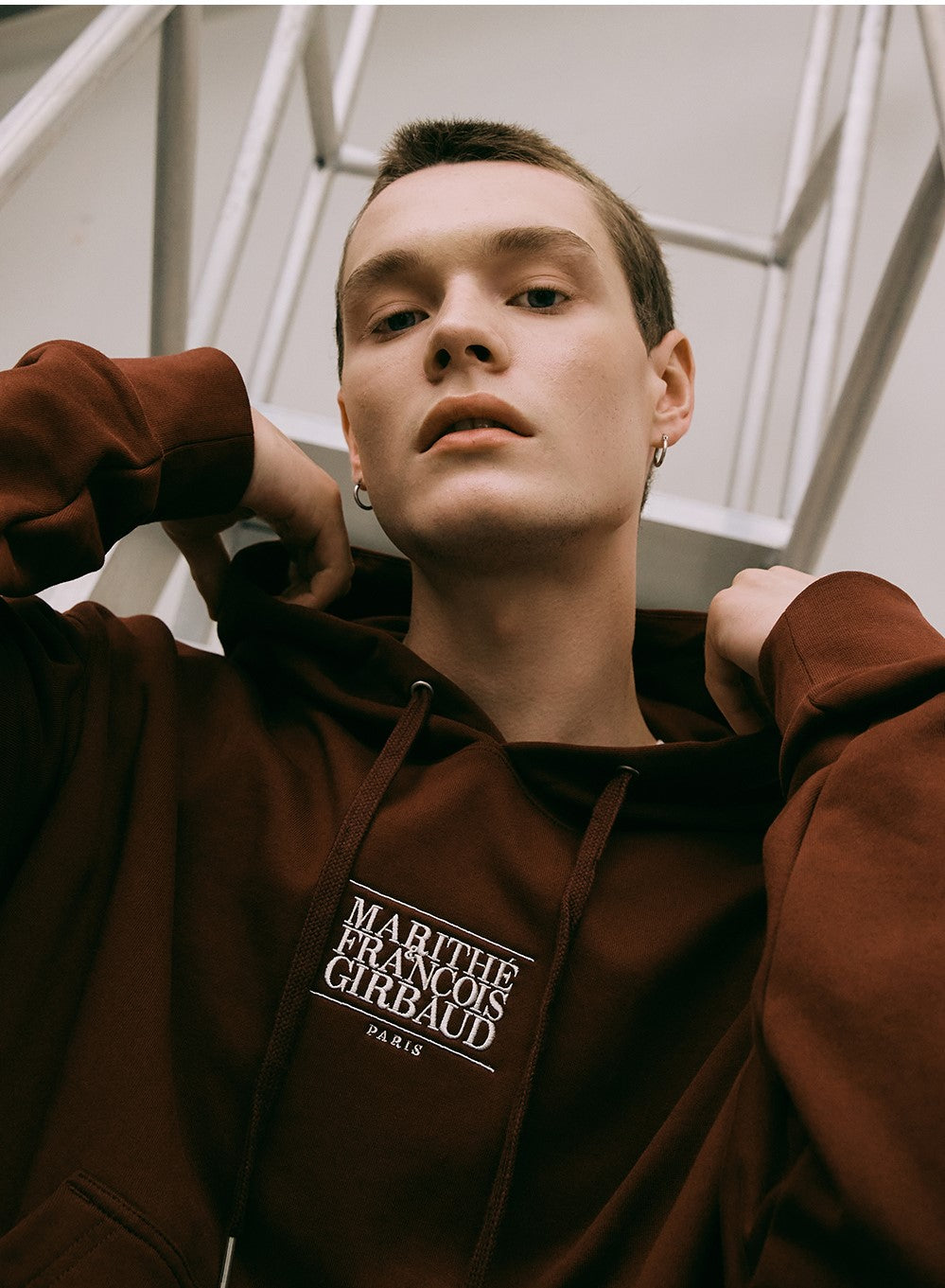 Marithe Francois Girbaud • New Classic Logo Hoodie (Burgundy)