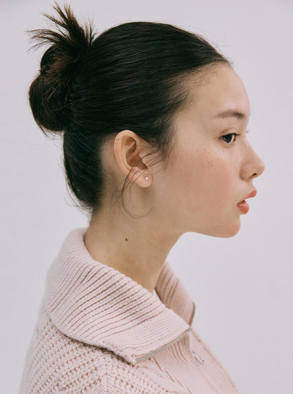 Marithe Francois Girbaud • W Cable Half Zipup Pullover Knit (Pink)