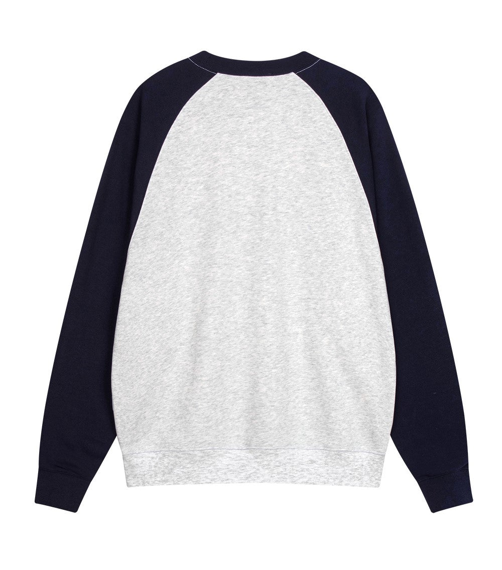 Marithe Francois Girbaud โข Classic Logo Color Block Raglan Sweatshirt (Navy)