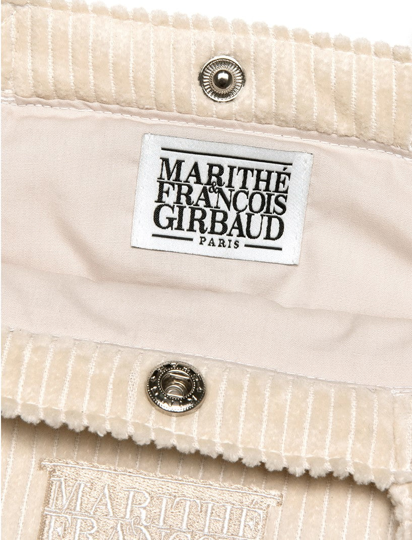 Marithe Francois Girbaud โข Classic Logo Corduroy Mini Bag (Ivory)