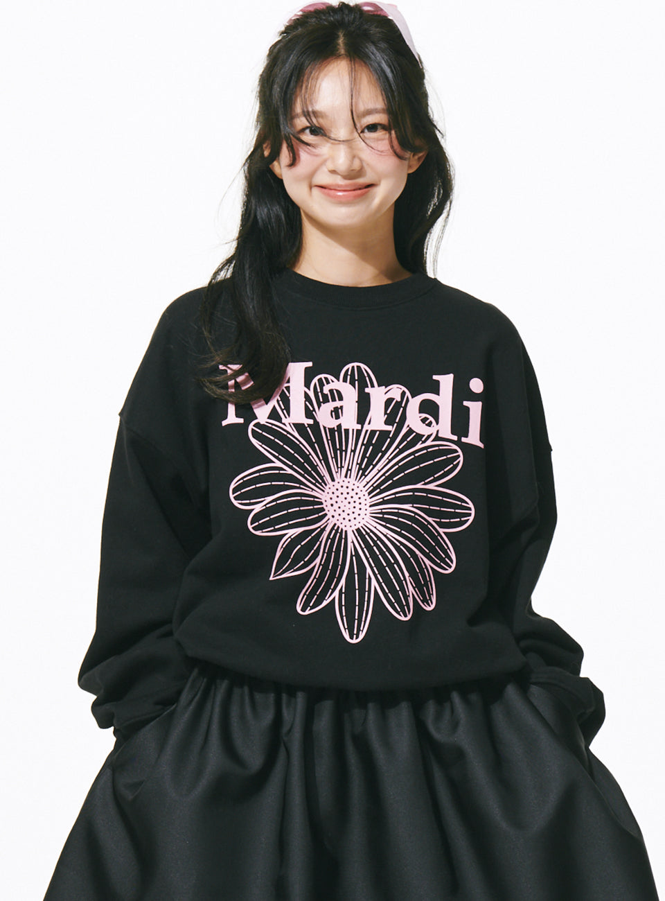 Mardi Mercredi • Sweatshirt FlowerMardi (Black Pink)