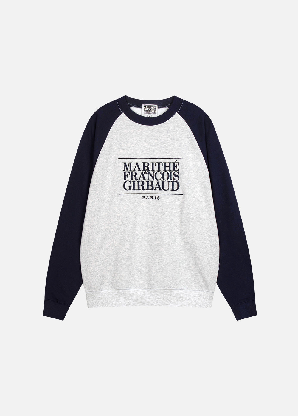 Marithe Francois Girbaud โข Classic Logo Color Block Raglan Sweatshirt (Navy)