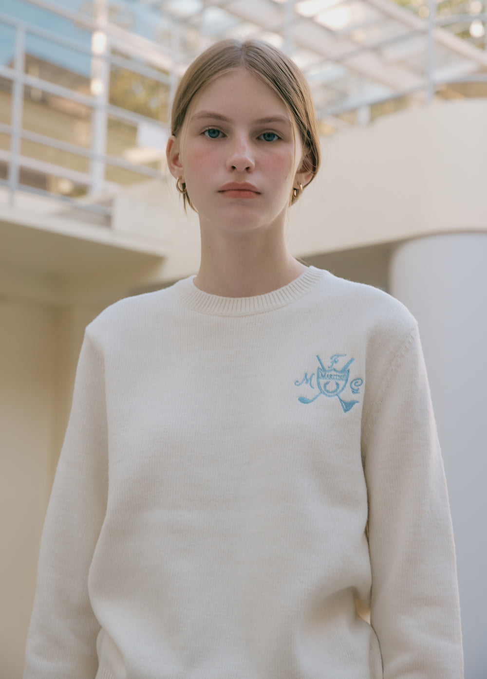 Marithe Francois Girbaud โข Mouvement Symbol Jacquard Knit (Ivory)