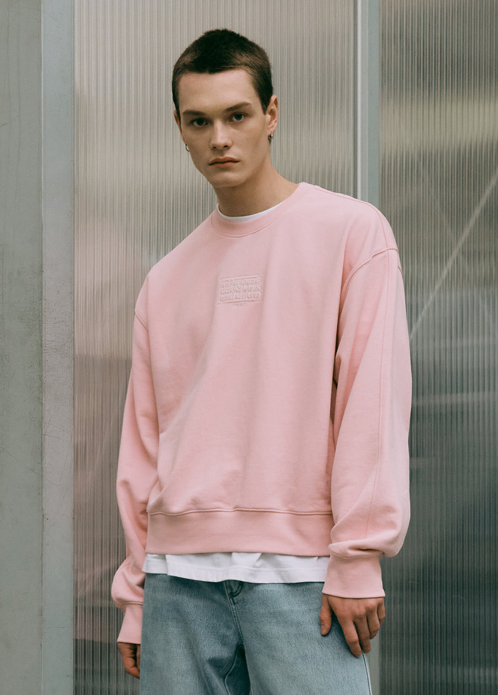 Marithe Francois Girbaud • New Classic Logo Sweatshirt (Baby Pink)