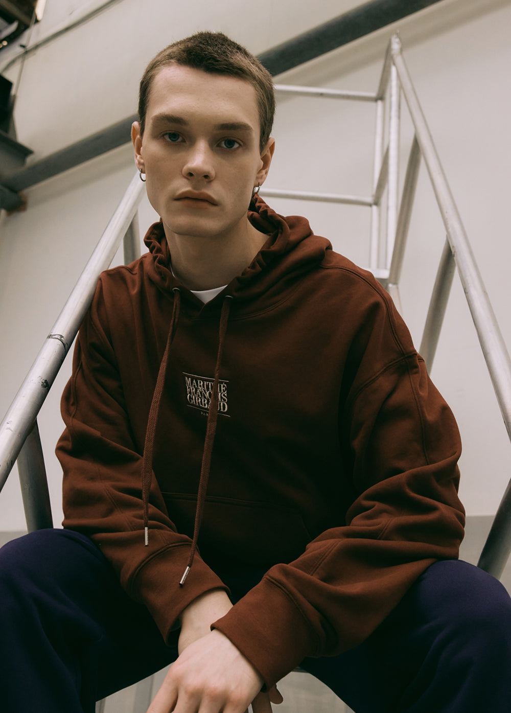 Marithe Francois Girbaud • New Classic Logo Hoodie (Burgundy)
