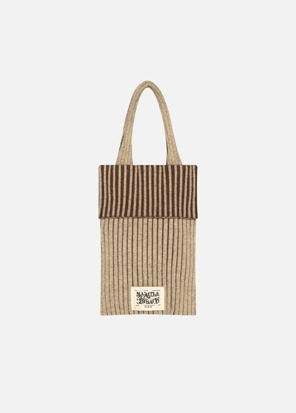 Marithe Francois Girbaud โข Ribbed Knit Tote Bag (Brown)