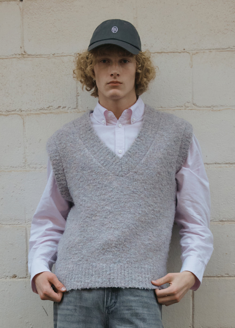 Marithe Francois Girbaud โข Chain Logo Boucle Vest (Light Purple)