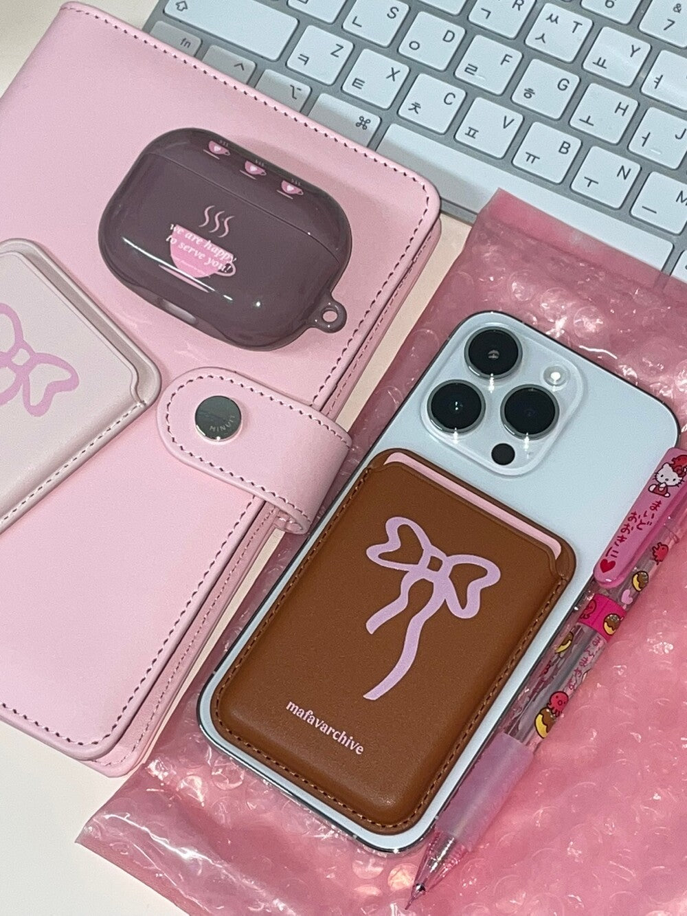 Mafavarchive • 蝴蝶結圖案MagSafe卡套