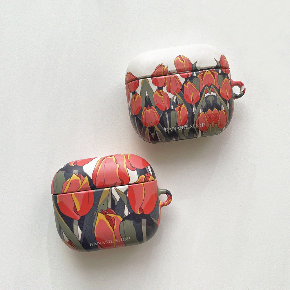 Banasil Shop 手繪芒果鬱金香AirPods Pro Case