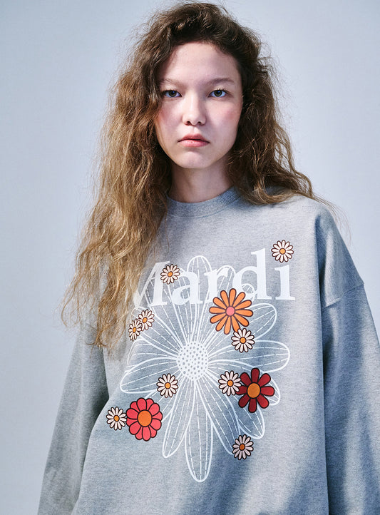 Mardi Mercredi • Sweatshirt FlowerMardi Blossom (Grey Ivory)