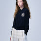 Mardi Mercredi • Cashmere Blended Cardigan Round Neck (Navy Cream)