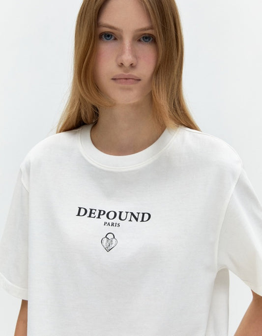 Depound • Heart Lock Graphic T-shirts (White)