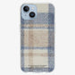Dear My Muse Cozy Knit Prince of Wales Jelly Hard Phone Case (Blue)