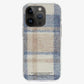 Dear My Muse Cozy Knit Prince of Wales Jelly Hard Phone Case (Blue)