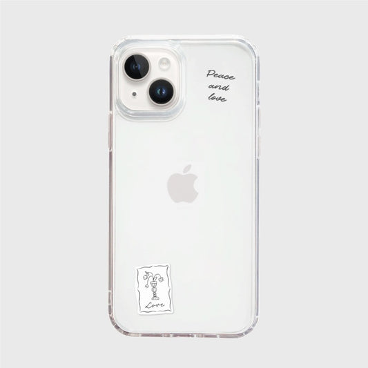 Pleazly Love Stamp Gel Hard Phone Case