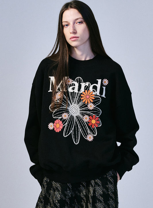 Mardi Mercredi • Sweatshirt FlowerMardi Blossom (Black Cream)