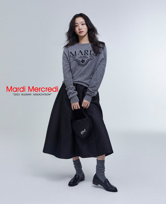 Mardi Mercredi • Cashmere Crew Neck Alumni Classique (Grey Black)