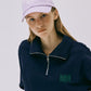 Marithe Francois Girbaud • Classic Logo Half Zipup Sweatshirt (Navy)