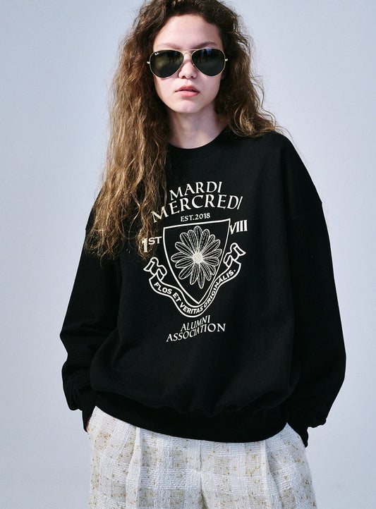 Mardi Mercredi • Sweatshirt Alumni Emblem (Black Cream)